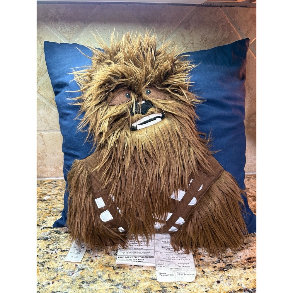 2018 POTTERY BARN KIDS STAR WARS Chewbacca THROW PILLOW 18x18
